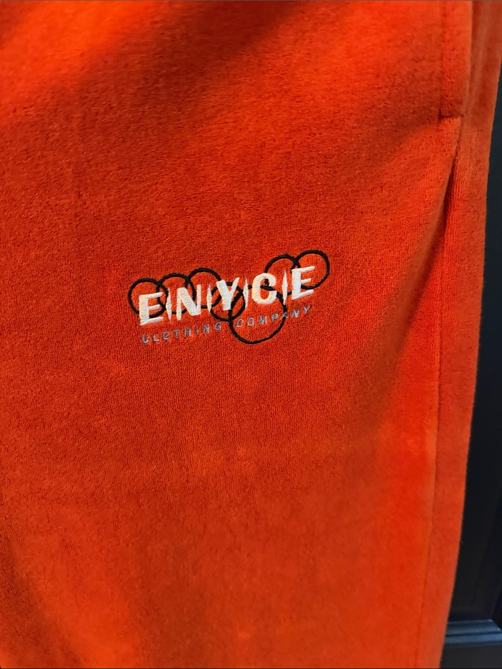 Enyce Men's Orange, White & Navy Colorblock Polo - Picture 7 of 9